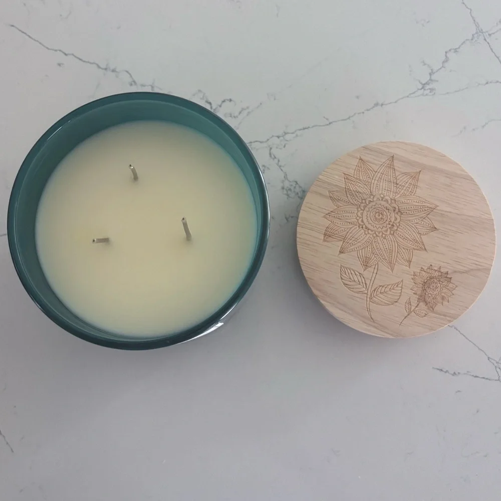 Sand + Fog EXTRA LARGE Soy Coastal Fig Scented Essential Oils Candle 25 oz NWOT